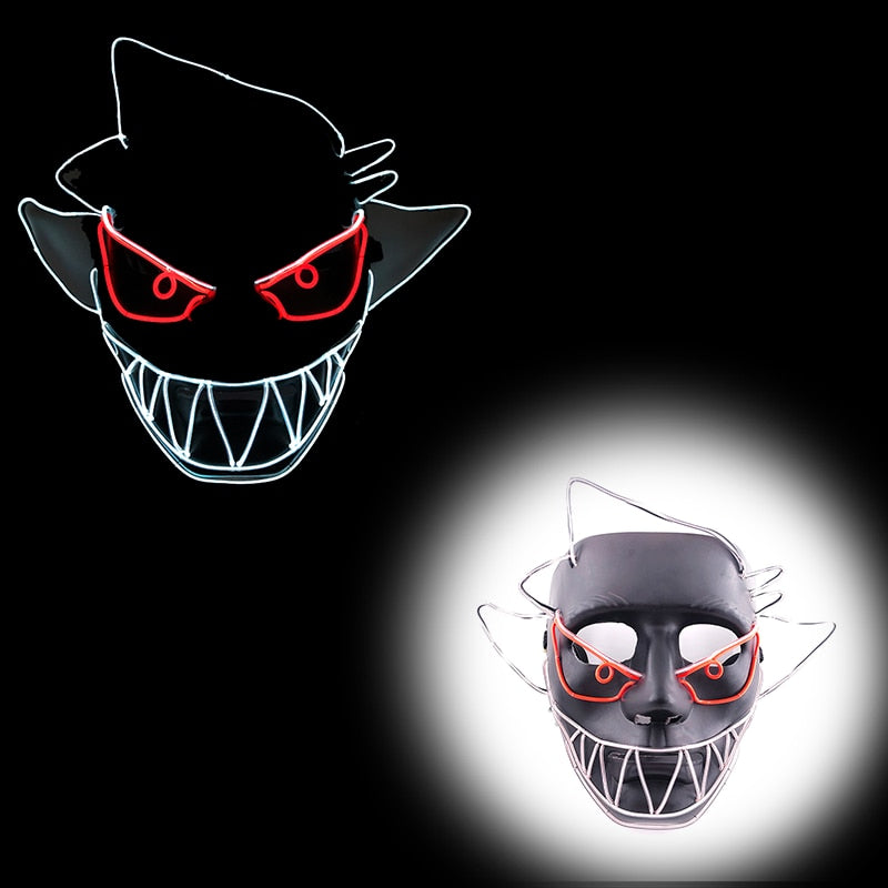 Masque Halloween LED Néon