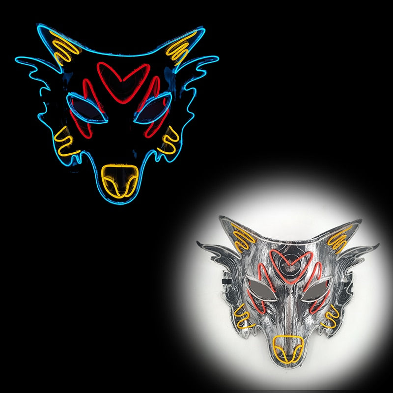 Masque Halloween LED Néon