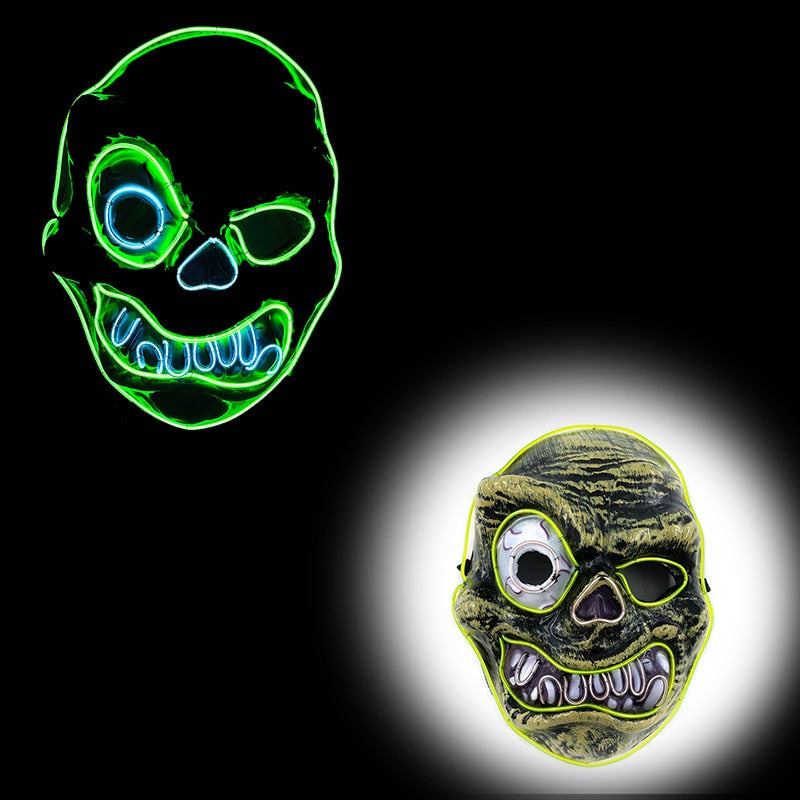 Masque Halloween LED Néon