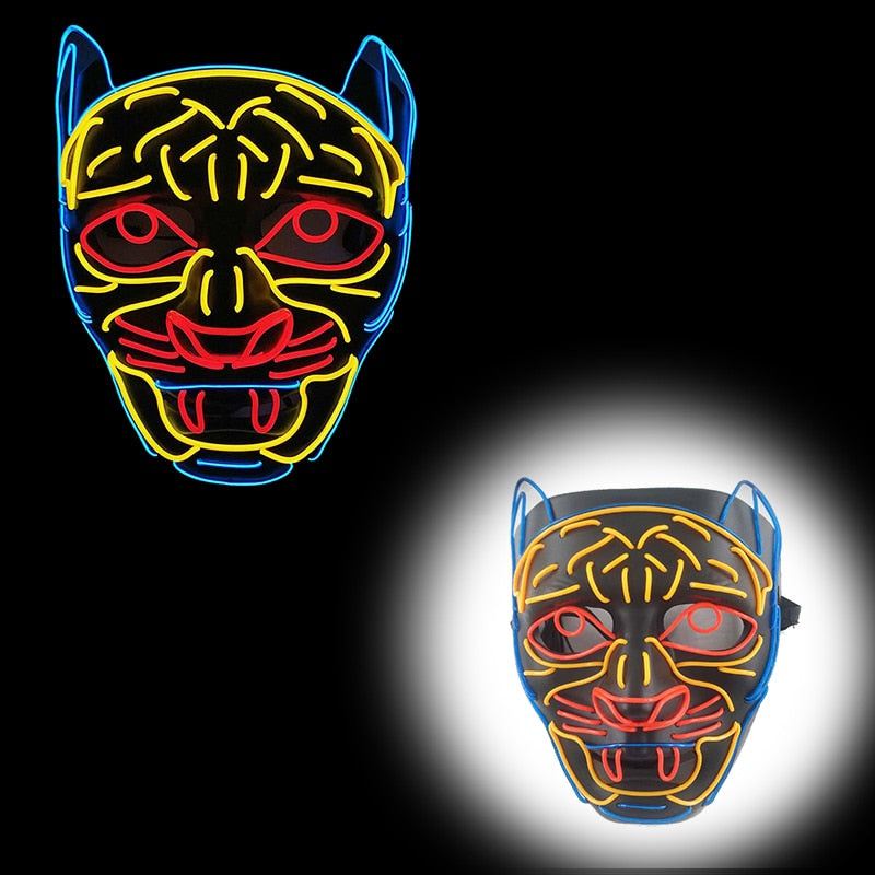 Masque Halloween LED Néon
