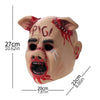 Masque Halloween Tête de Cochon Ensanglanté