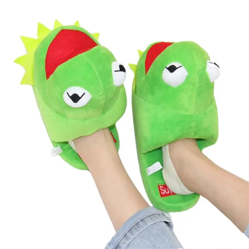 Pantoufle Peluche Kermit la grenouille