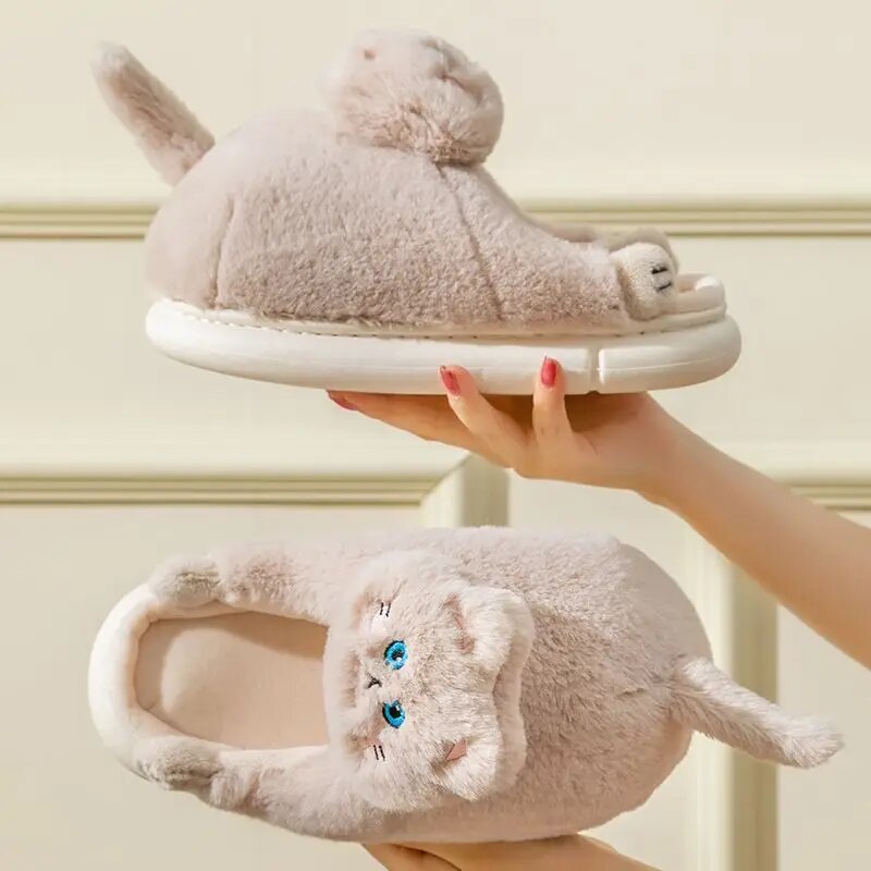 Pantoufles Chats Mignons Peluche