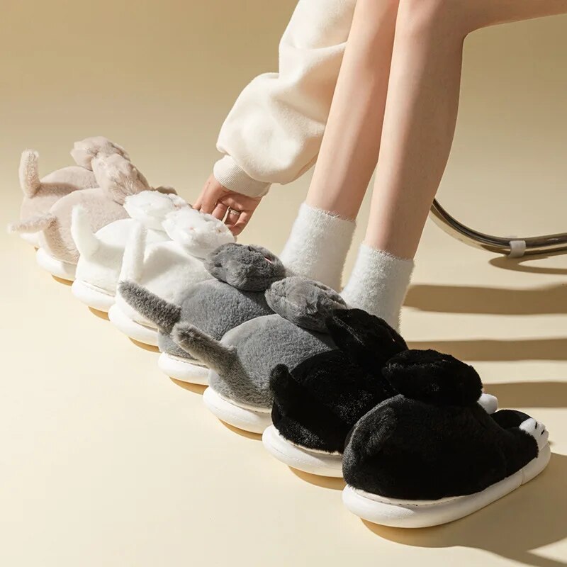 Pantoufles Chats Mignons Peluche