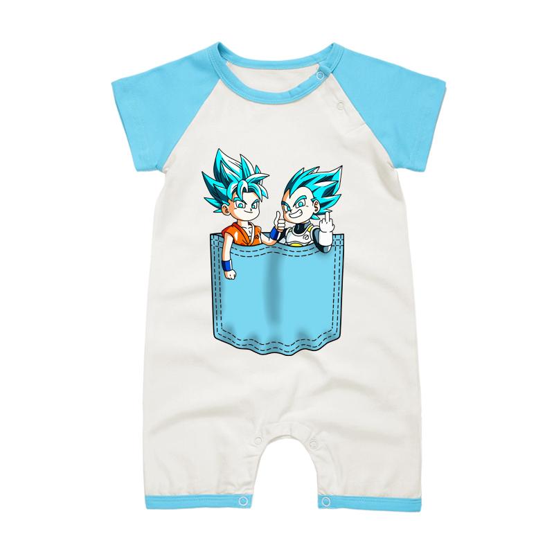 Grenouillère Enfant DBZ Goku & Vegeta Blue