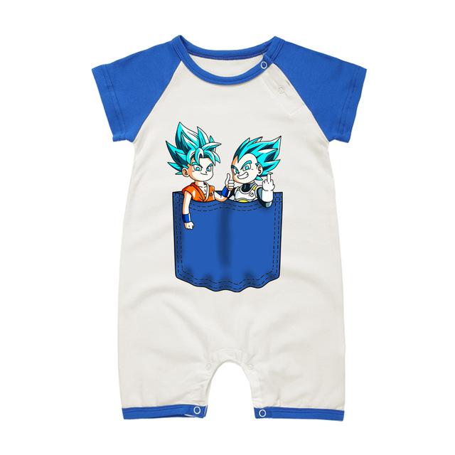 Grenouillère Enfant DBZ Goku & Vegeta Blue
