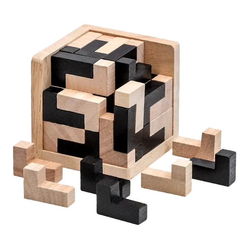 Puzzle Cube Bois 3D Créatif