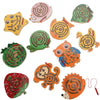 Puzzle de labyrinthe en bois en forme d'animal
