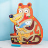 Puzzle de labyrinthe en bois en forme d'animal