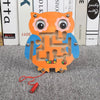 Puzzle de labyrinthe en bois en forme d'animal