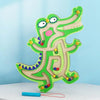Puzzle de labyrinthe en bois en forme d'animal