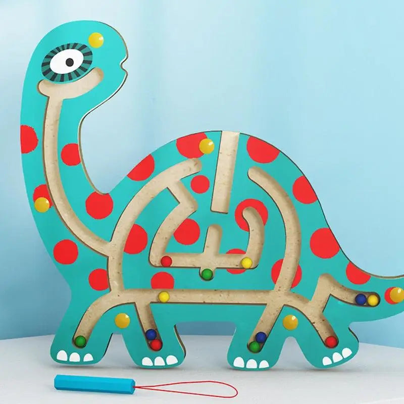 Puzzle de labyrinthe en bois en forme d'animal