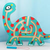 Puzzle de labyrinthe en bois en forme d'animal