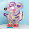 Puzzle de labyrinthe en bois en forme d'animal