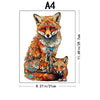 Puzzle en bois Famille de renards