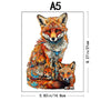 Puzzle en bois Famille de renards
