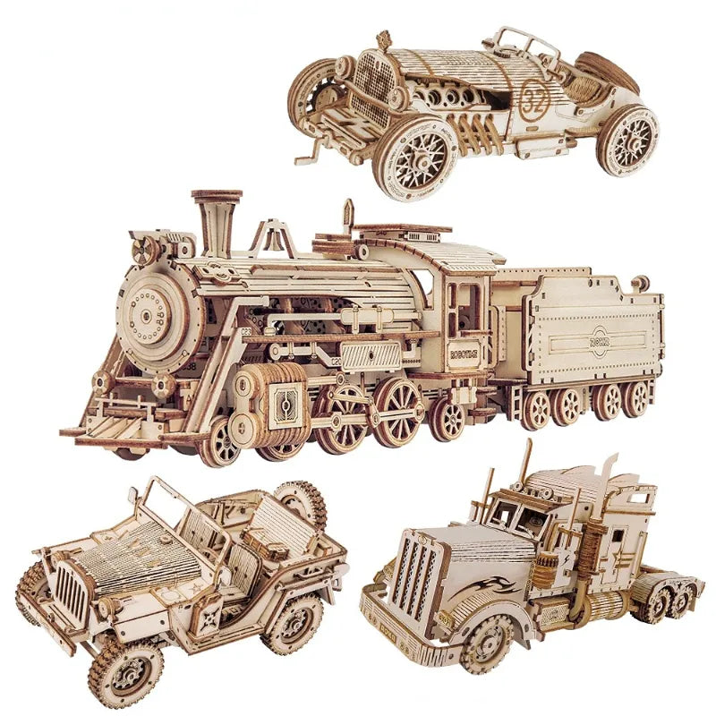 Collection de Puzzles 3D en Bois de Qualité