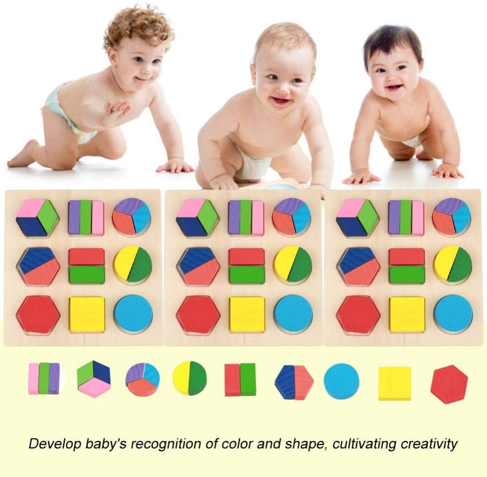 Puzzle en bois d'apprentissage des formes