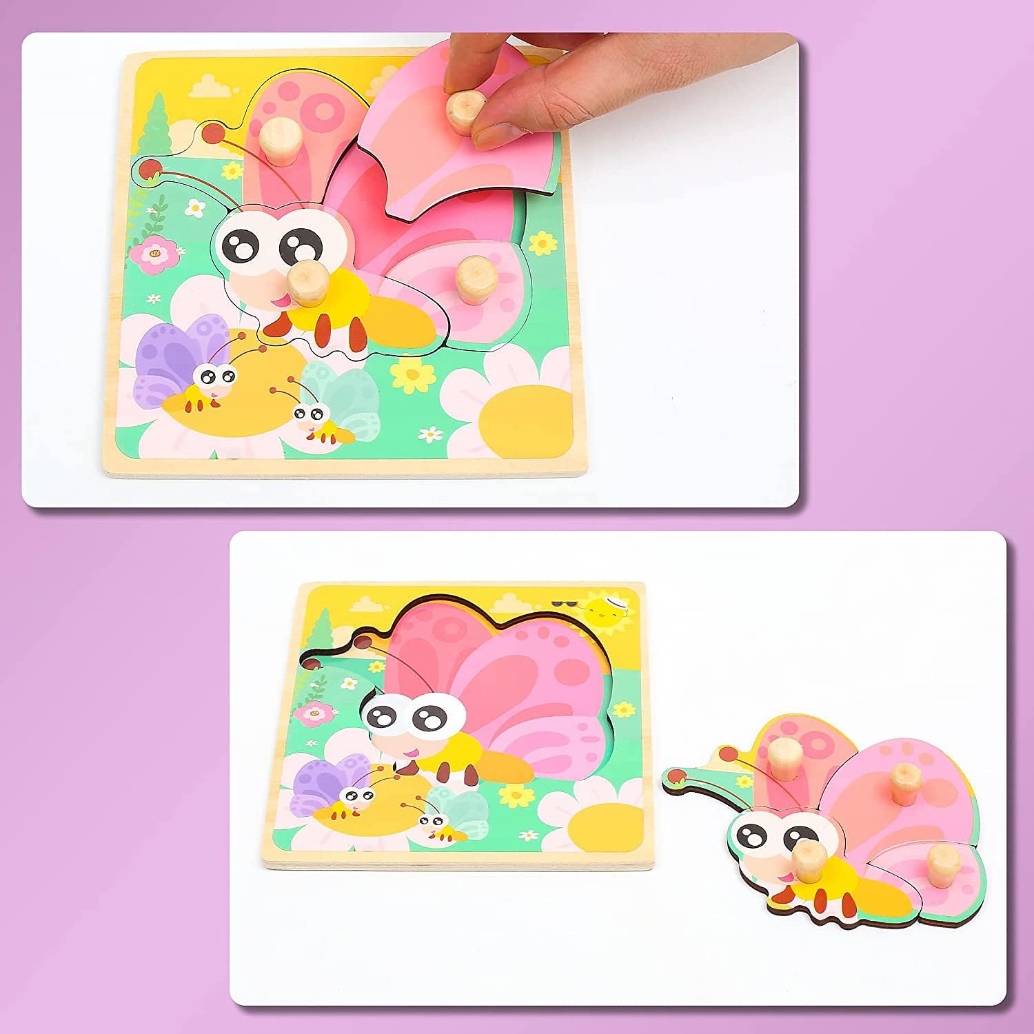 Puzzle papillon apprentissage Montessori