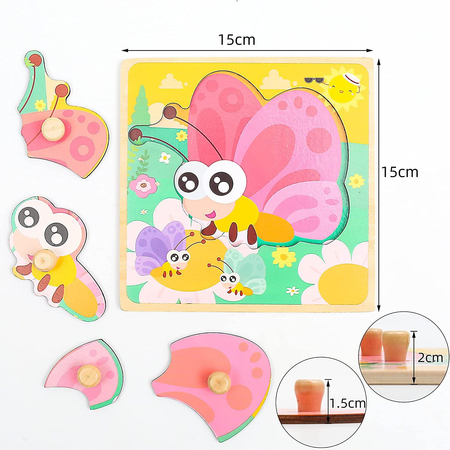 Puzzle papillon apprentissage Montessori