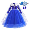 Robe Bleue de princesse Elsa