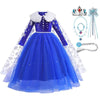 Robe Bleue de princesse Elsa