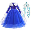 Robe Bleue de princesse Elsa