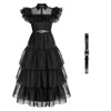 Robe Cosplay Série Mercredi Addams