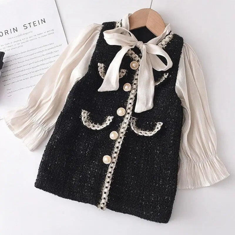 Robe décontractée nœud papillon pour filles