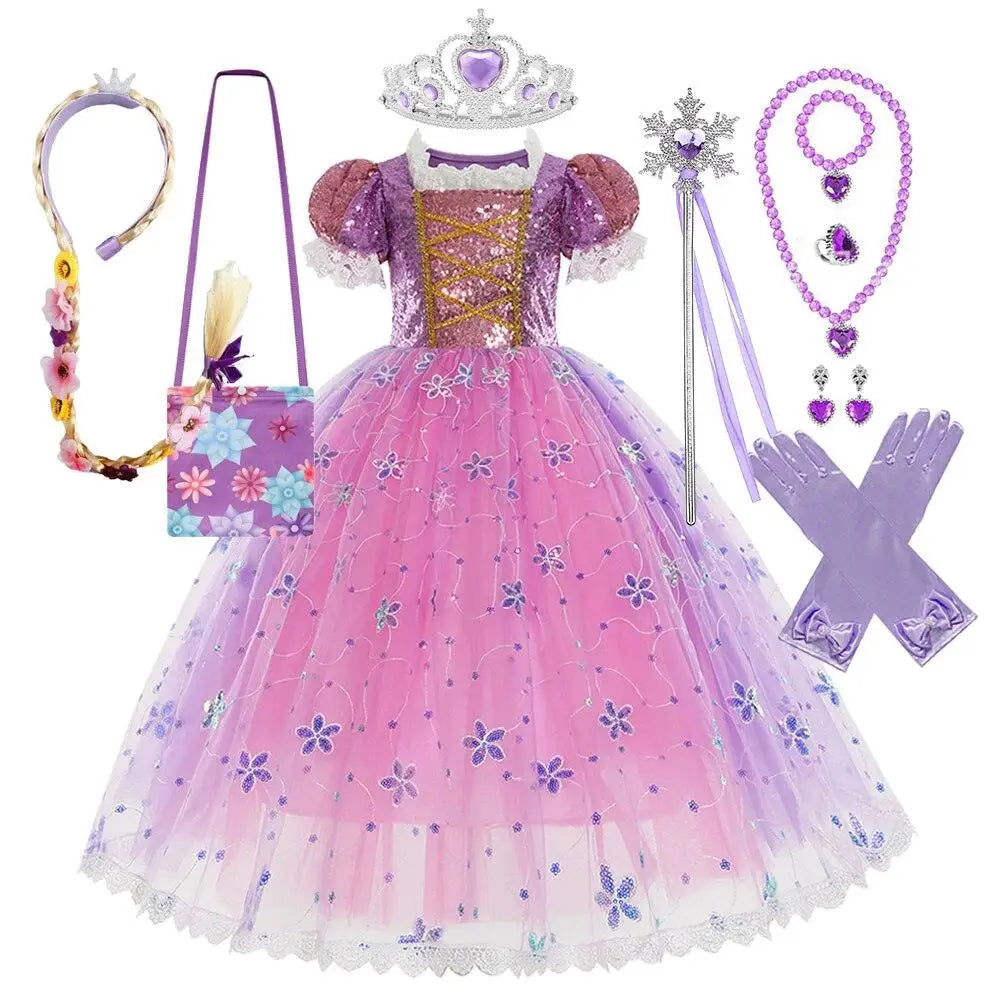 Robe Princesse Raiponce en dentelle