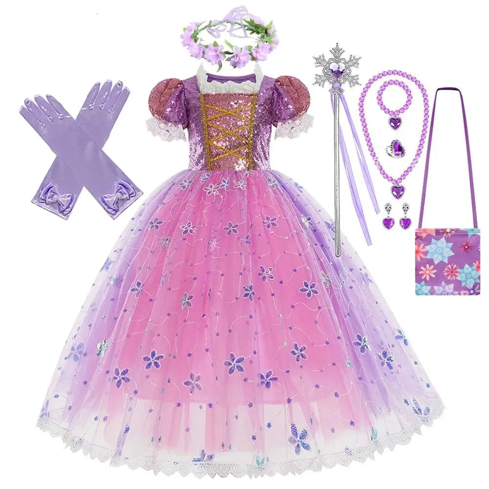 Robe Princesse Raiponce en dentelle