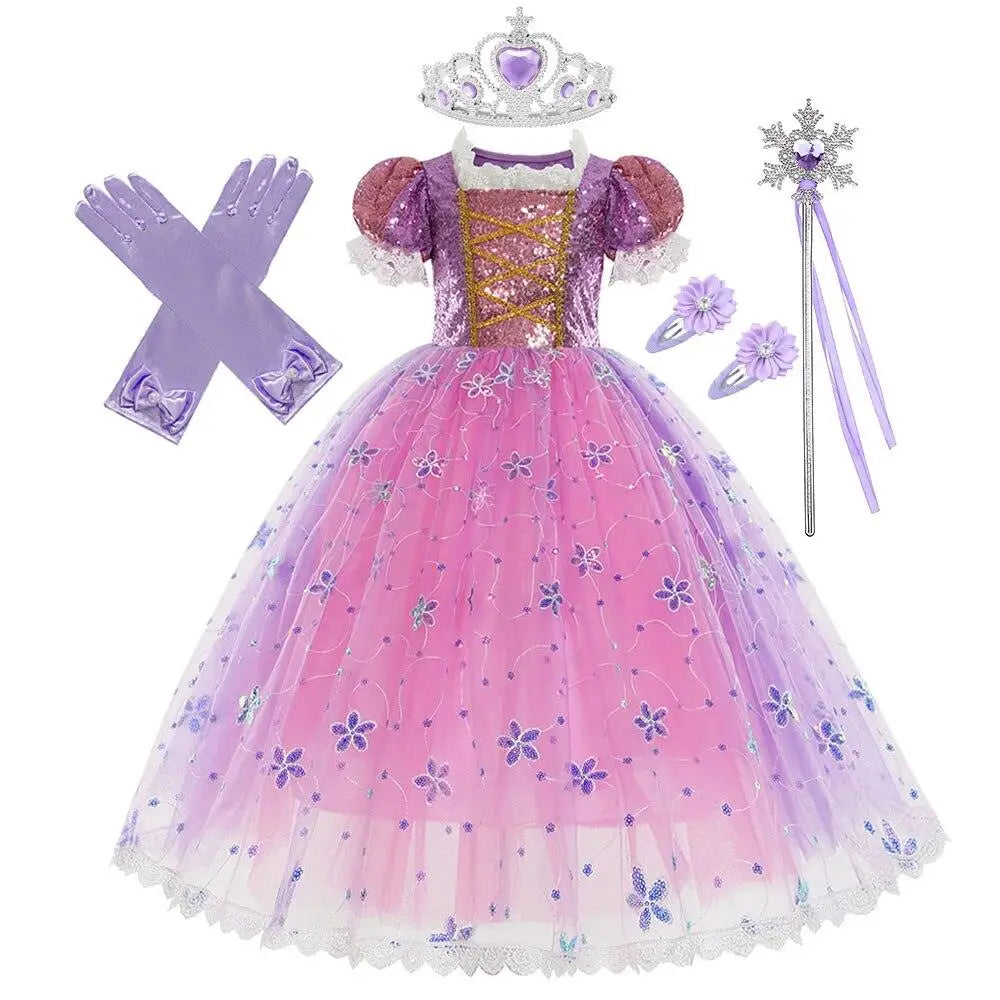 Robe Princesse Raiponce en dentelle