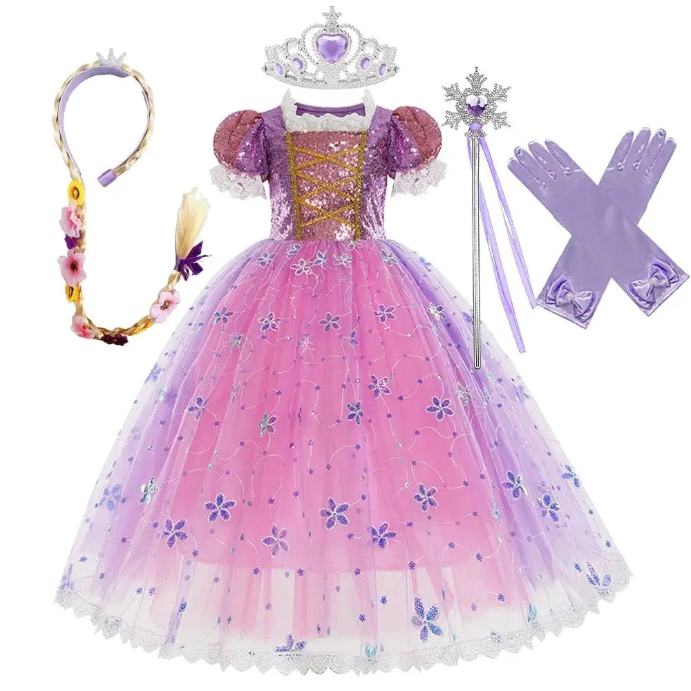 Robe Princesse Raiponce en dentelle