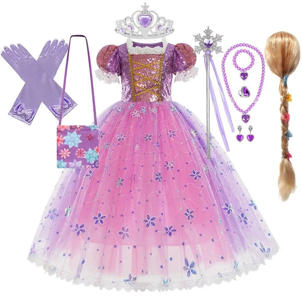 Robe Princesse Raiponce en dentelle