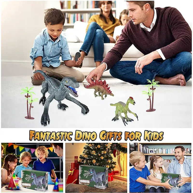 Robot dinosaure télécommandé avec lumière