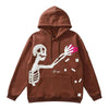 Sweat capuche coton squelette