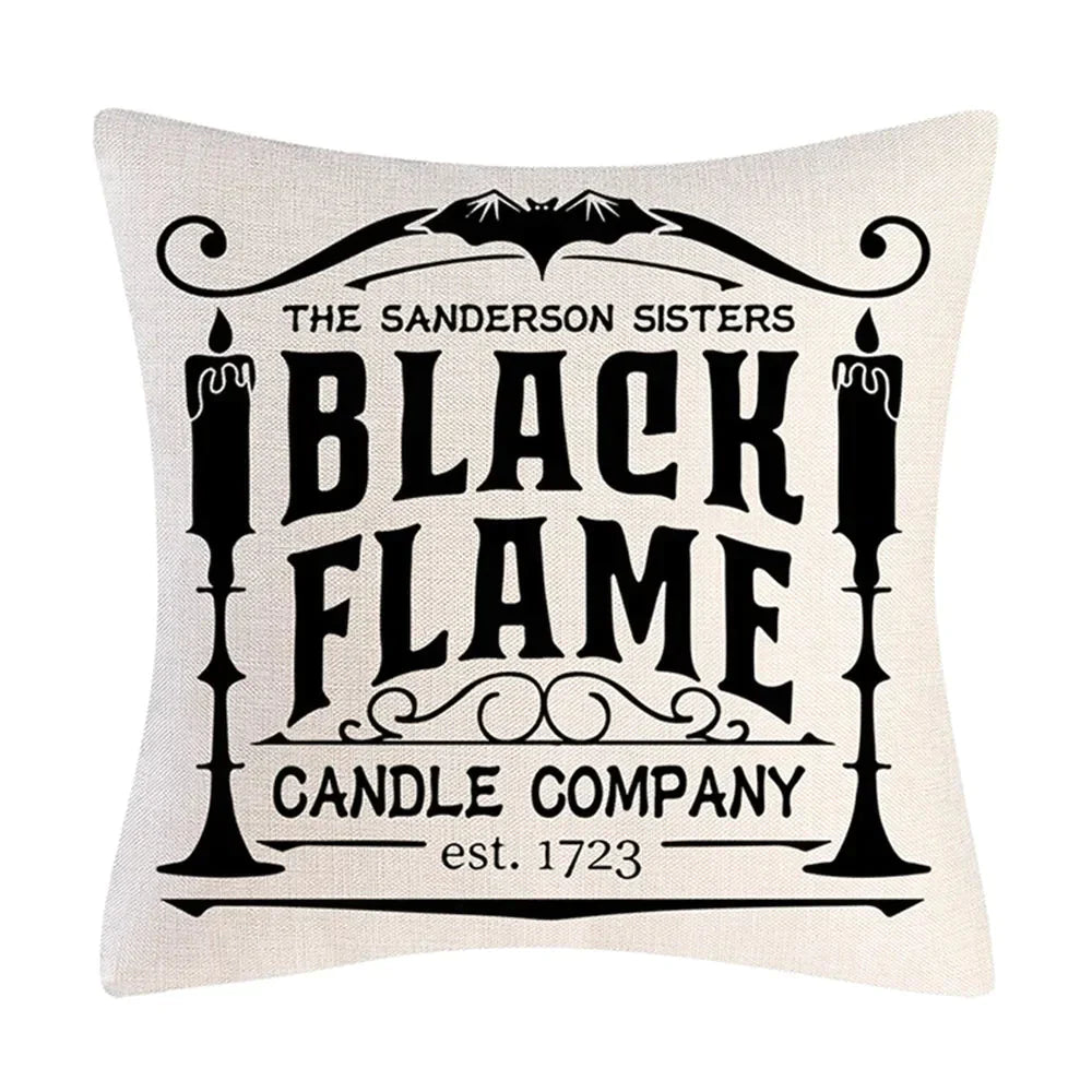 Taie coussin en lin décoration canapé Halloween