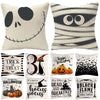 Taie coussin en lin décoration canapé Halloween