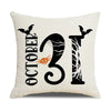 Taie coussin en lin décoration canapé Halloween