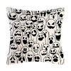 Taie coussin en lin décoration canapé Halloween