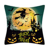 Taie coussin en lin décoration canapé Halloween