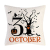 Taie coussin en lin décoration canapé Halloween