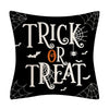 Taie coussin en lin décoration canapé Halloween