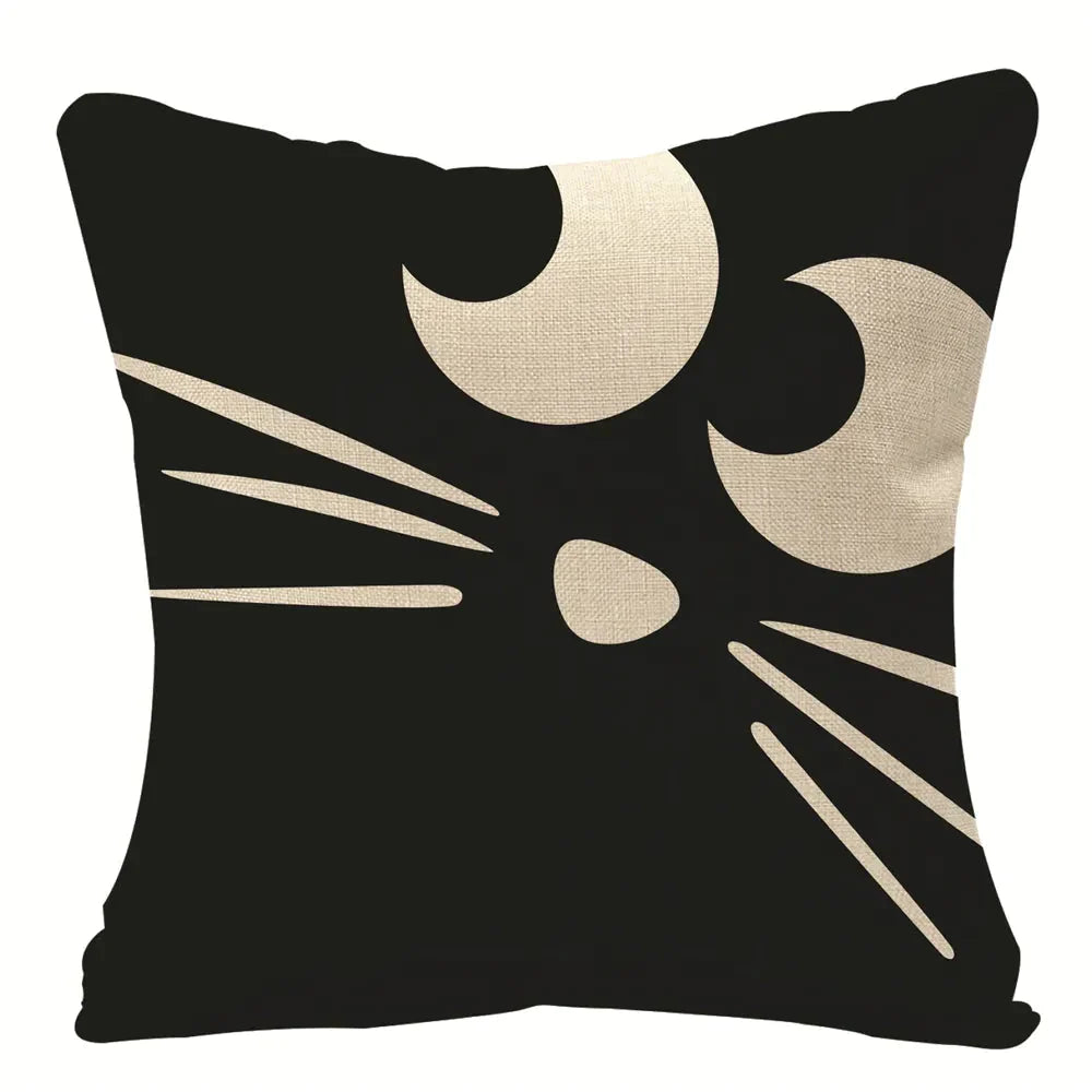 Taie coussin en lin décoration canapé Halloween