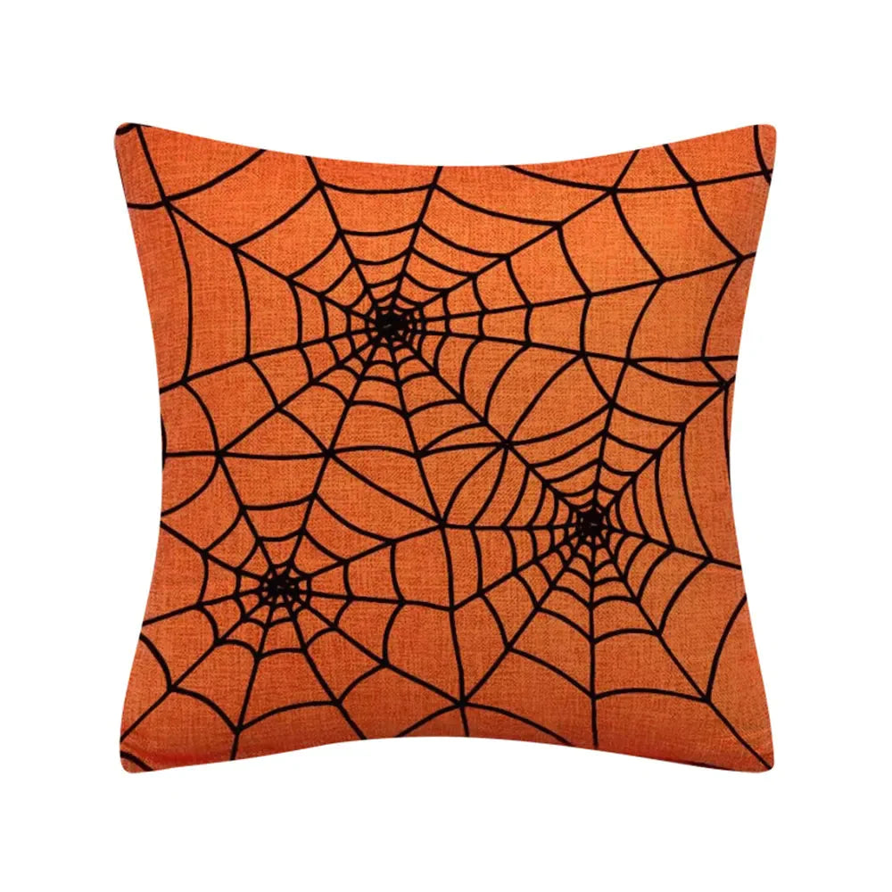 Taie coussin en lin décoration canapé Halloween