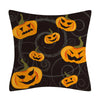 Taie coussin en lin décoration canapé Halloween