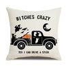 Taie coussin en lin décoration canapé Halloween