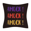 Taie coussin en lin décoration canapé Halloween