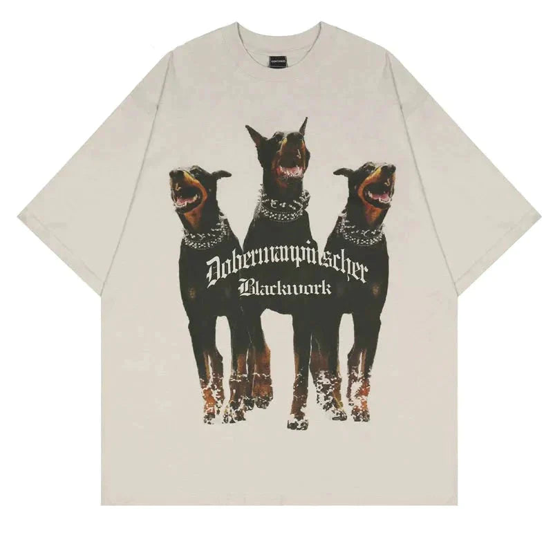 Tee Shirt Oversize Chien Doberman