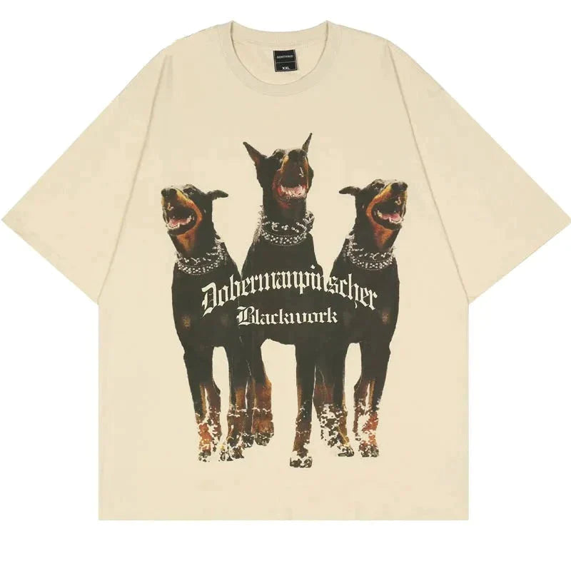 Tee Shirt Oversize Chien Doberman